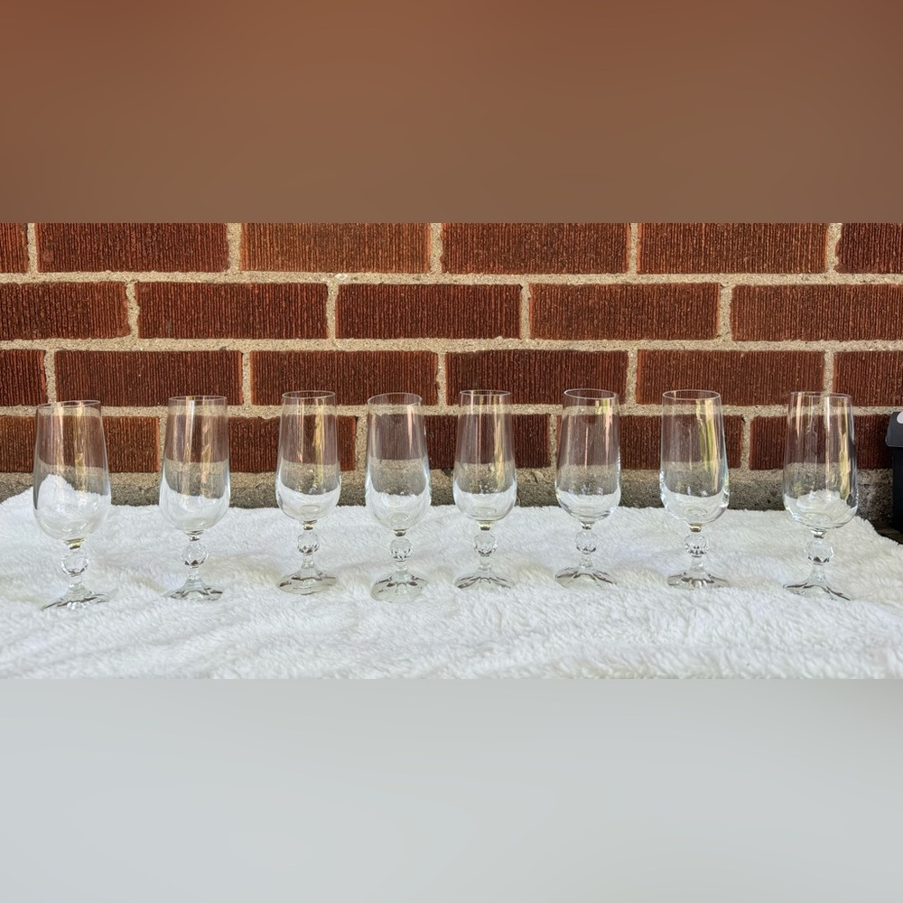 Vintage Elegant Clear champagne flutes Set